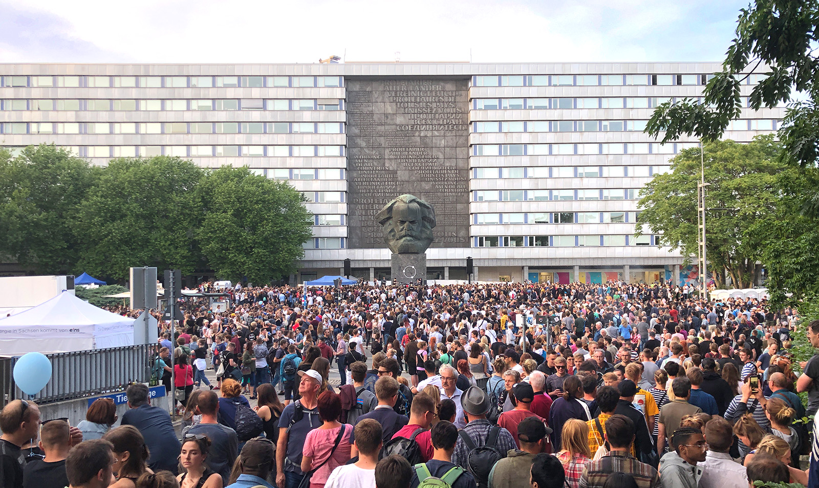 Das berühmte Karl Marx Monument in Chemnitz