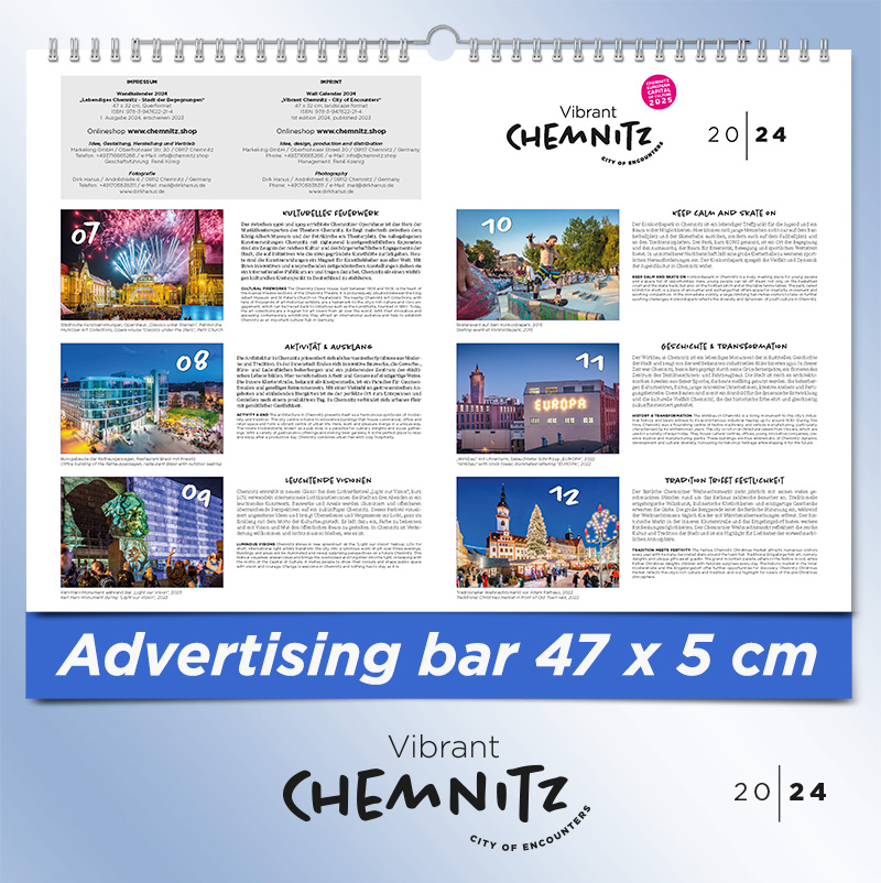 Picture explanations 2 - Wall Calendar 2024 - "Vibrant Chemnitz - City of Encounters"