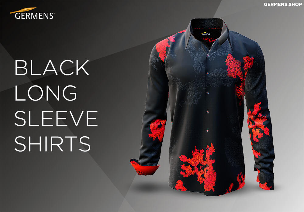 Black Button Up Shirt from GERMENS art fashion