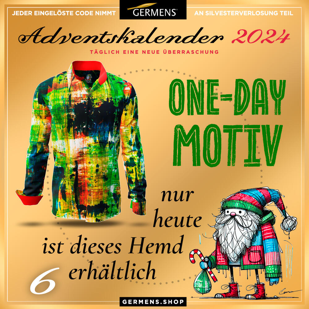 Adventskalender 2024 - Türchen 6. Dezember 2024 - Heute gibt es ein Special Motiv Langarmhemd