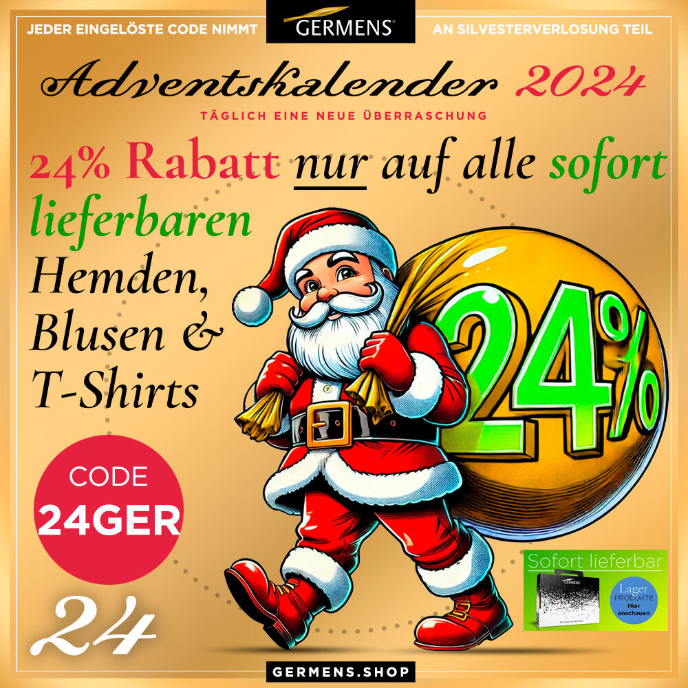 Adventskalender 2024 - Türchen 24. Dezember 2024 - Sagenhafte 24 % Rabatt auf alle sofort lieferbaren Produkte