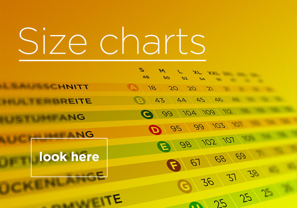 GERMENS size charts