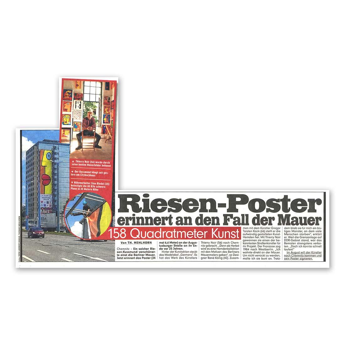 BILD Zeitung berichtet über Thierry Noir Riesenposter und GERMENS - 19. Juni 2014