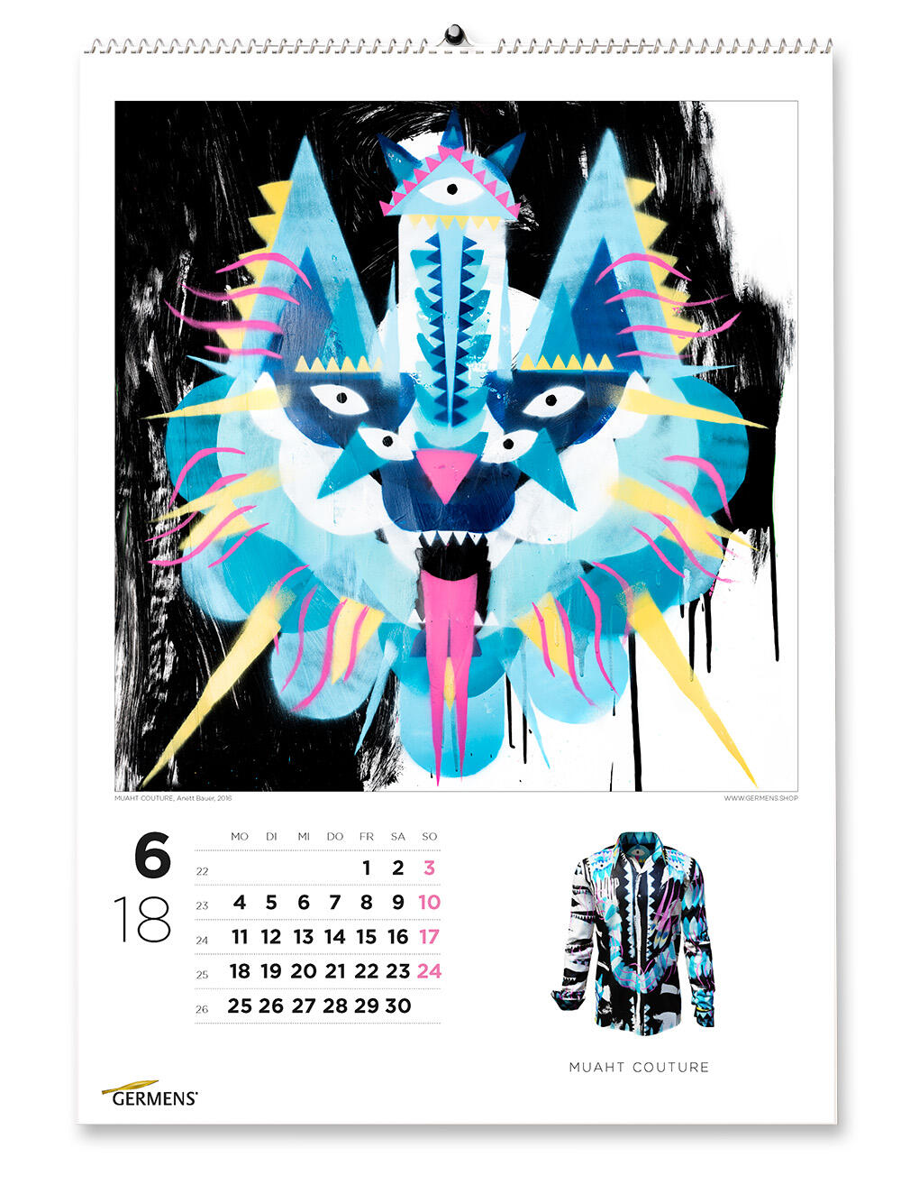 GERMENS art calendar - Juni 2018 - Langarmhemd MUAHT COUTURE