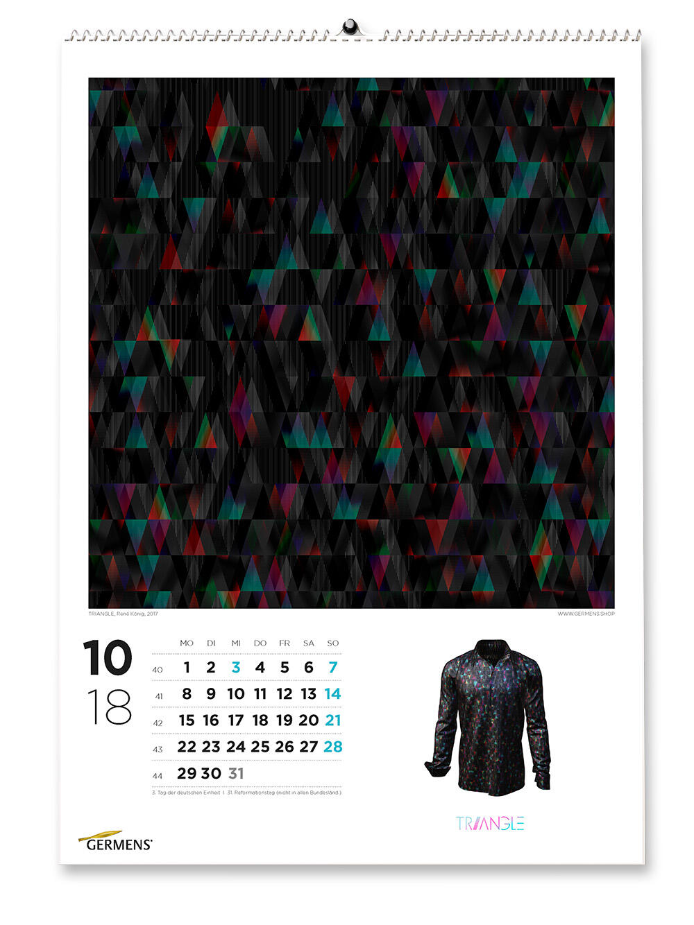 GERMENS art calendar - Oktober 2018 - Langarmhemd TRIANGLE