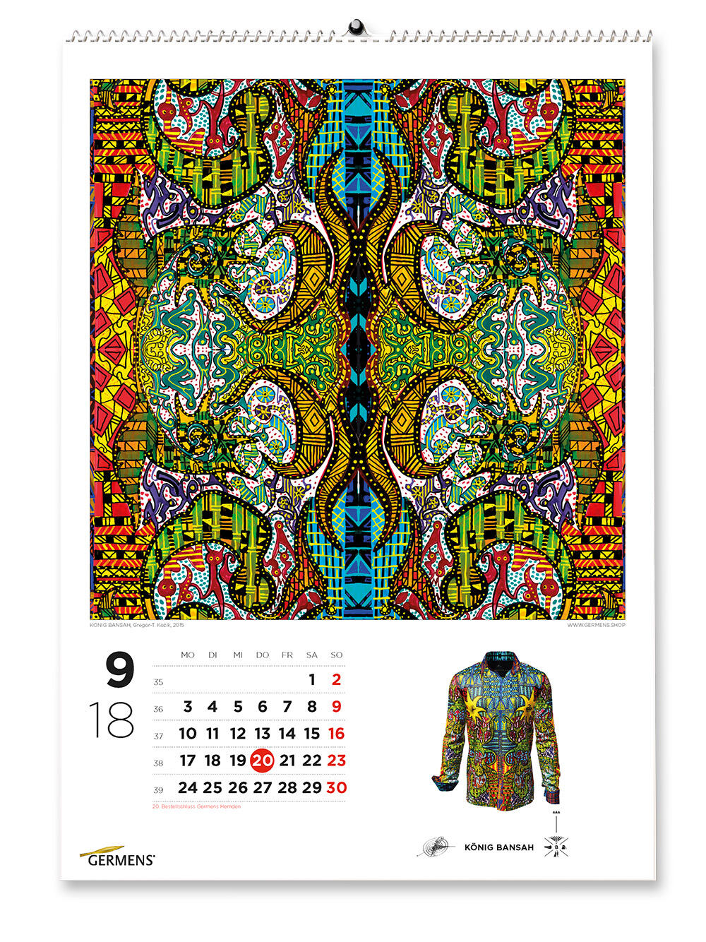 GERMENS art calendar - September 2018 - Langarmhemd KING BANSAH