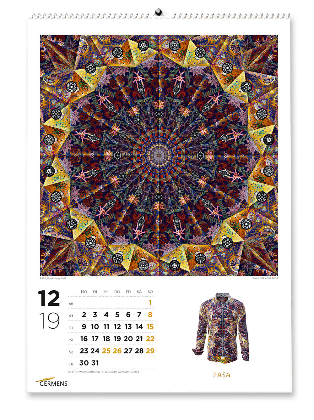 GERMENS art calendar - Dezember 2019 - Langarmhemd PASA