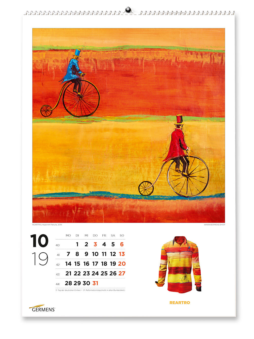 GERMENS art calendar - Oktober 2019 - Langarmhemd REARTRO