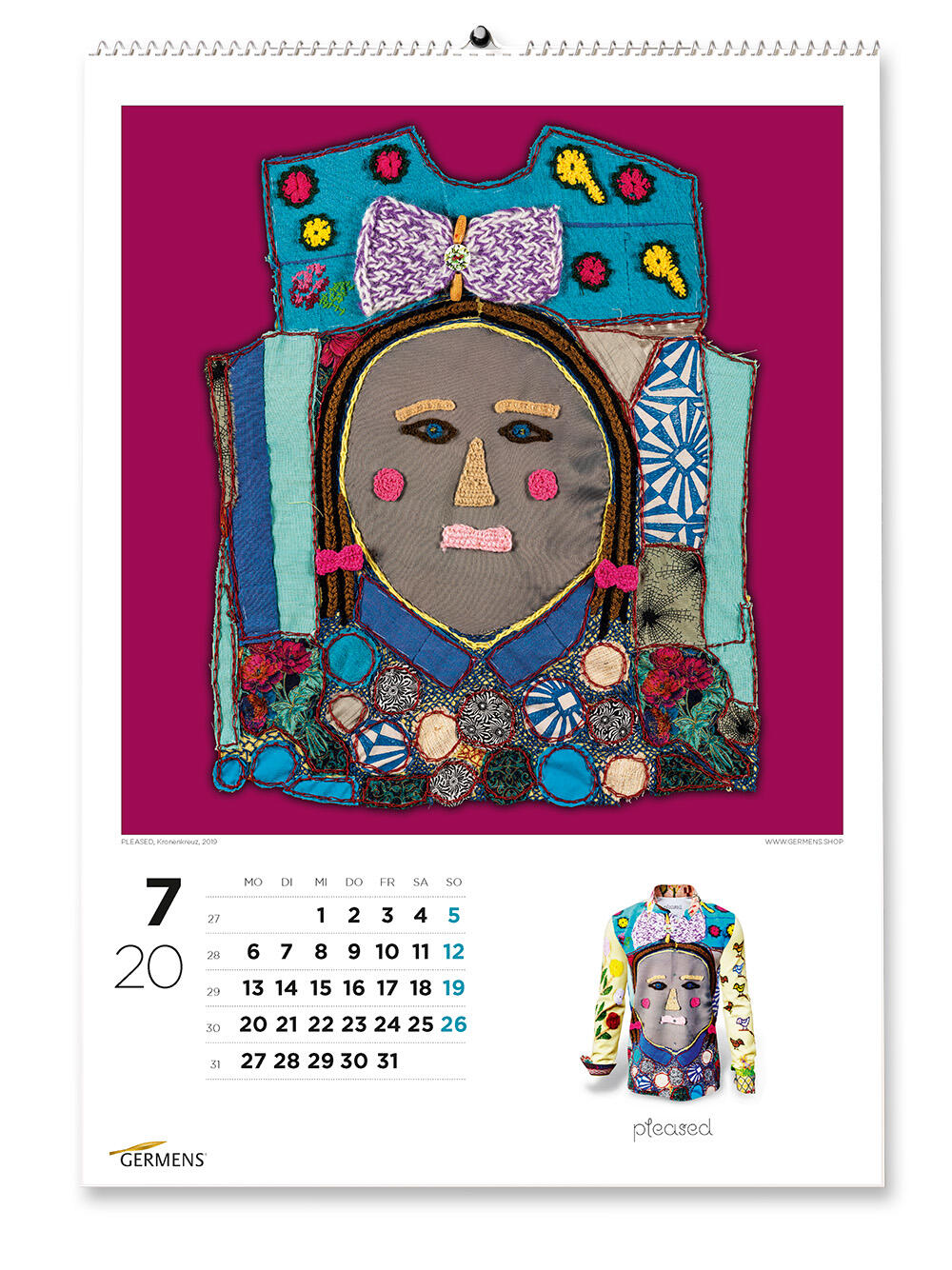 GERMENS art calendar - Juli 2020 - Langarmhemd PLEASED