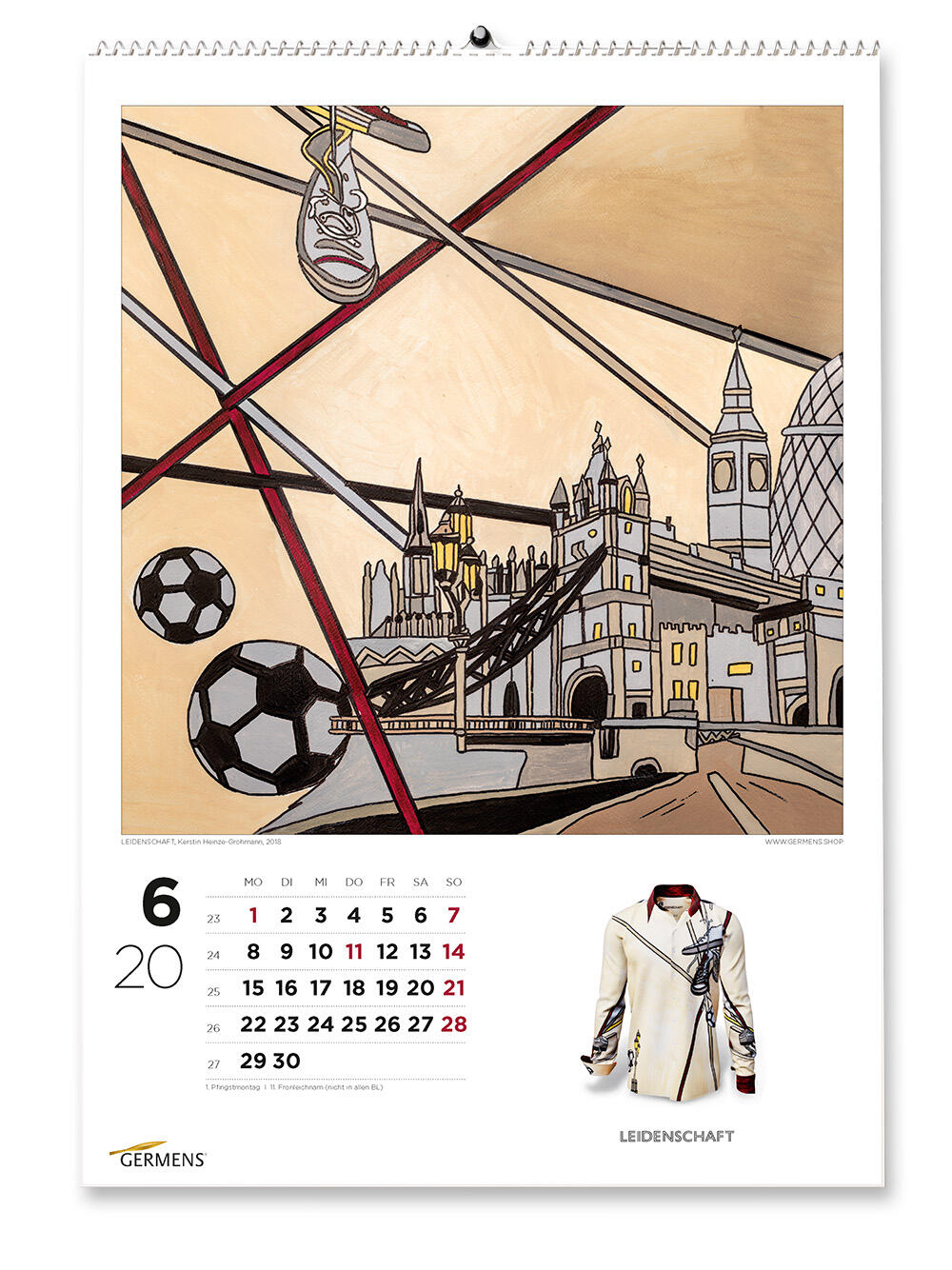 GERMENS art calendar - Juni 2020 - Langarmhemd LEIDENSCHAFT