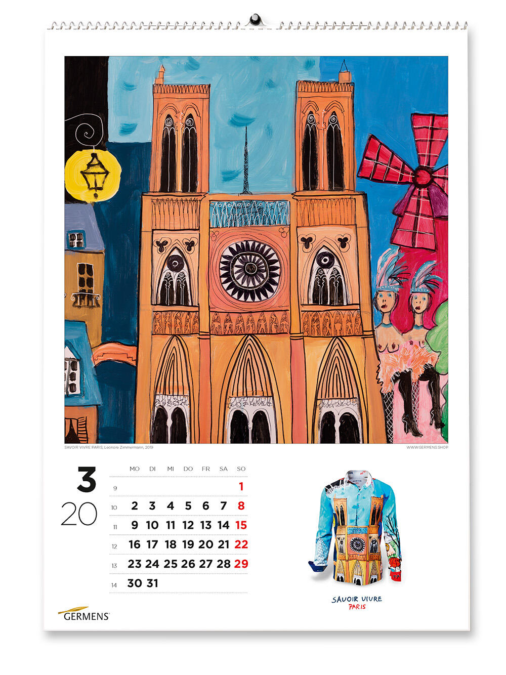 GERMENS art calendar - März 2020 - Langarmhemd SAVOIR VIVRE PARIS