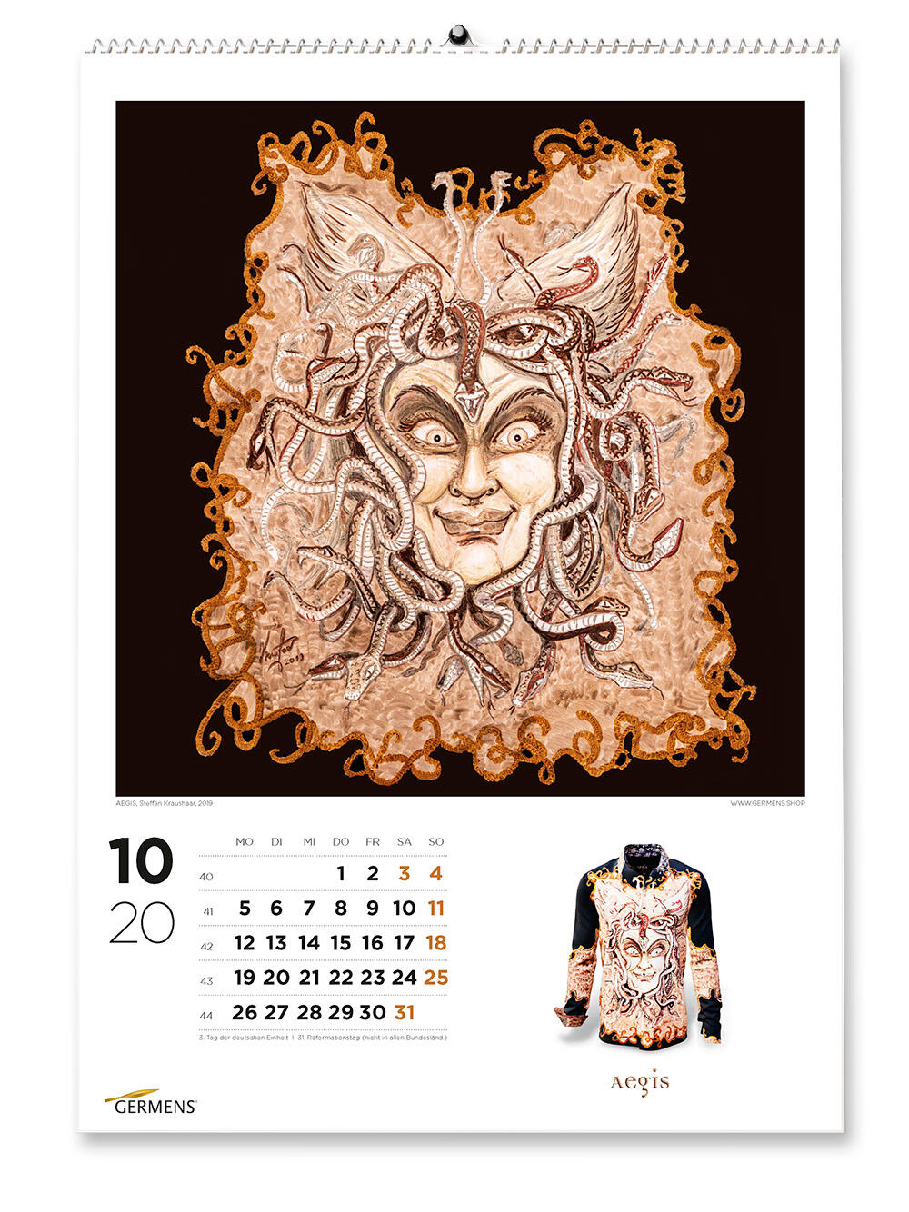 GERMENS art calendar - Oktober 2020 - Langarmhemd AEGIS