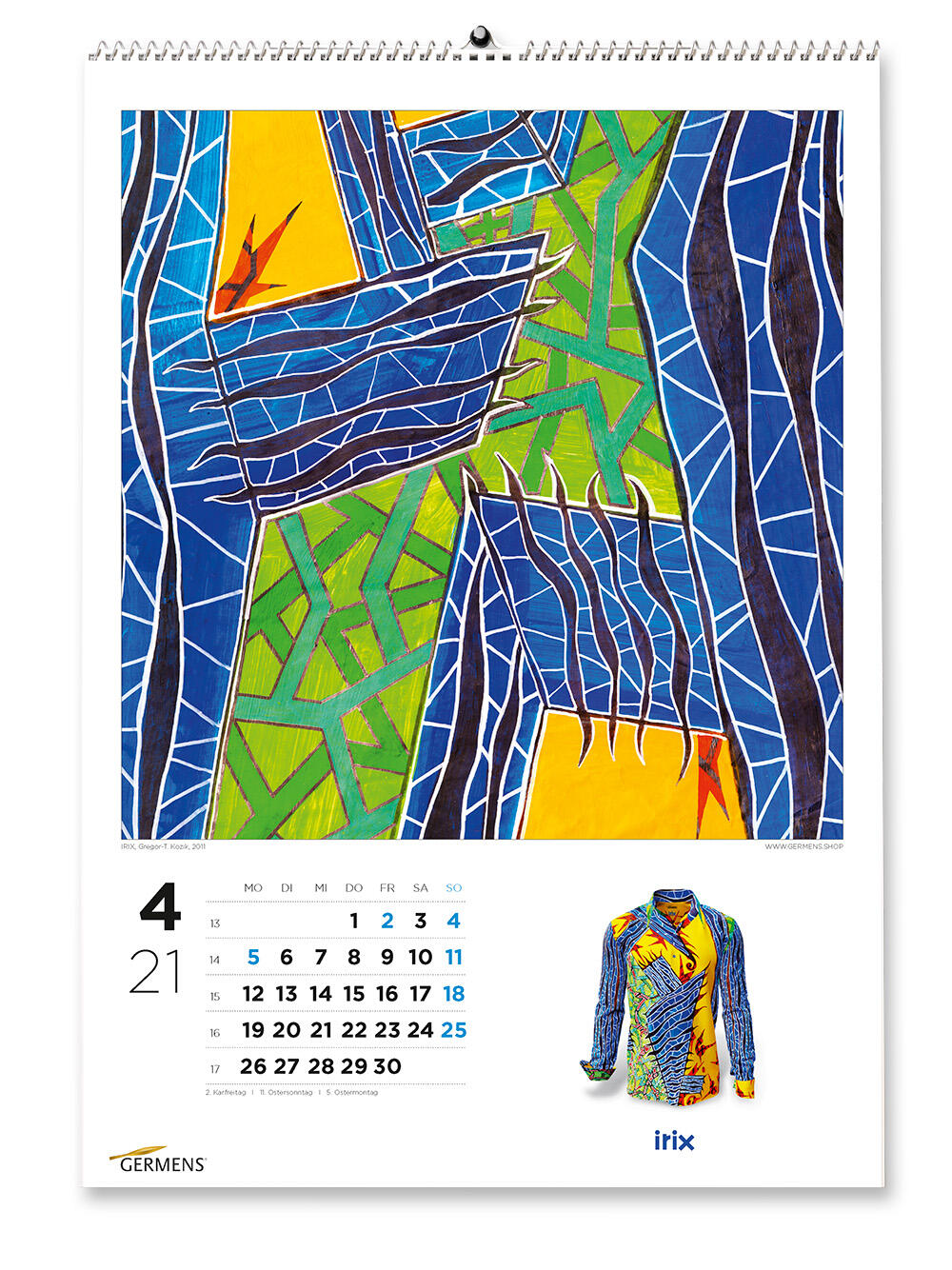 GERMENS art calendar - April 2021 - Langarmhemd IRIX