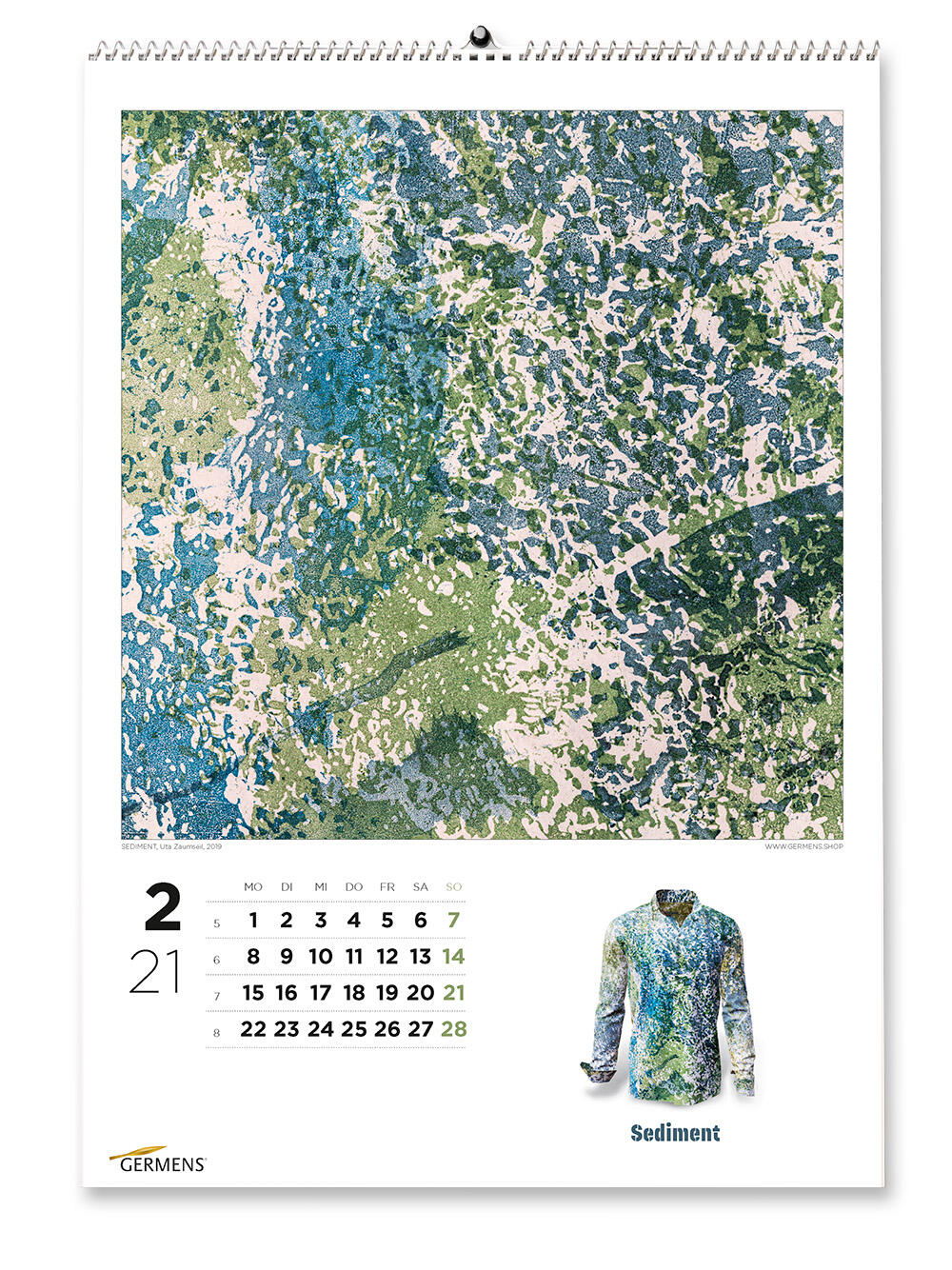 GERMENS art calendar - Februar 2021 - Langarmhemd SEDIMENT