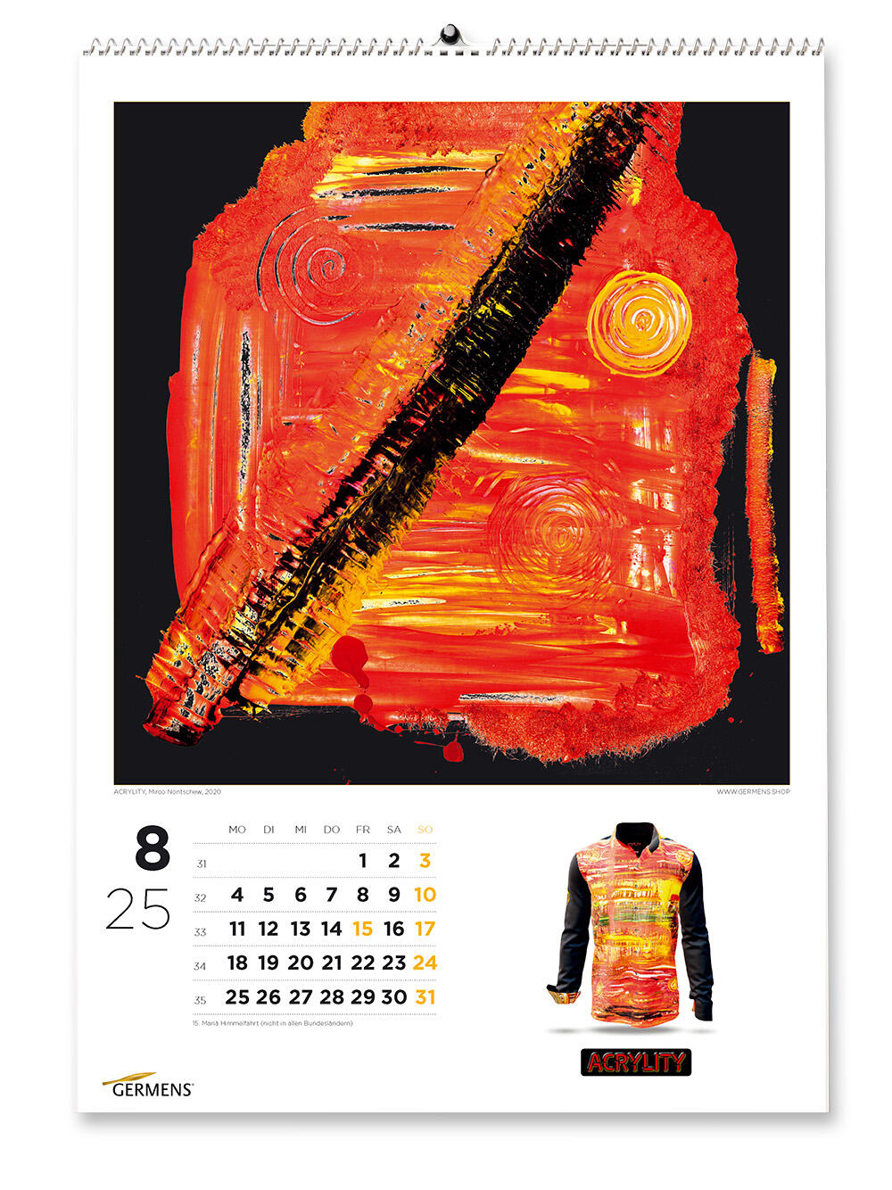 GERMENS art calendar - August 2021 - Langarmhemd ACRYLITY