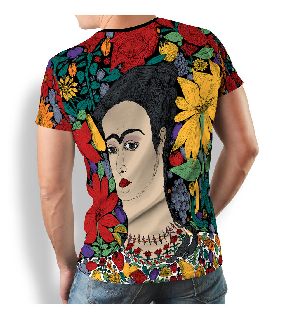 T Shirt Herren BLUMEN MEXICOS von GERMENS artfashion gestaltet von Daniel Schoa vom Atelier Blau