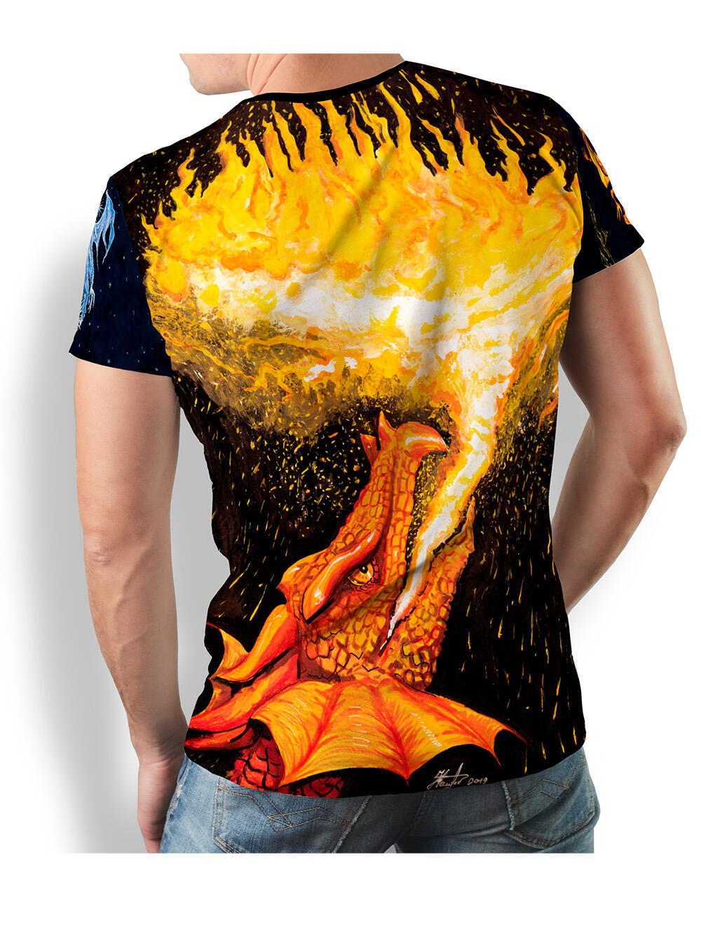 T Shirt Herren FROST AND GLOW von GERMENS artfashion gestaltet vom Karikaturisten Steffen Kraushaar