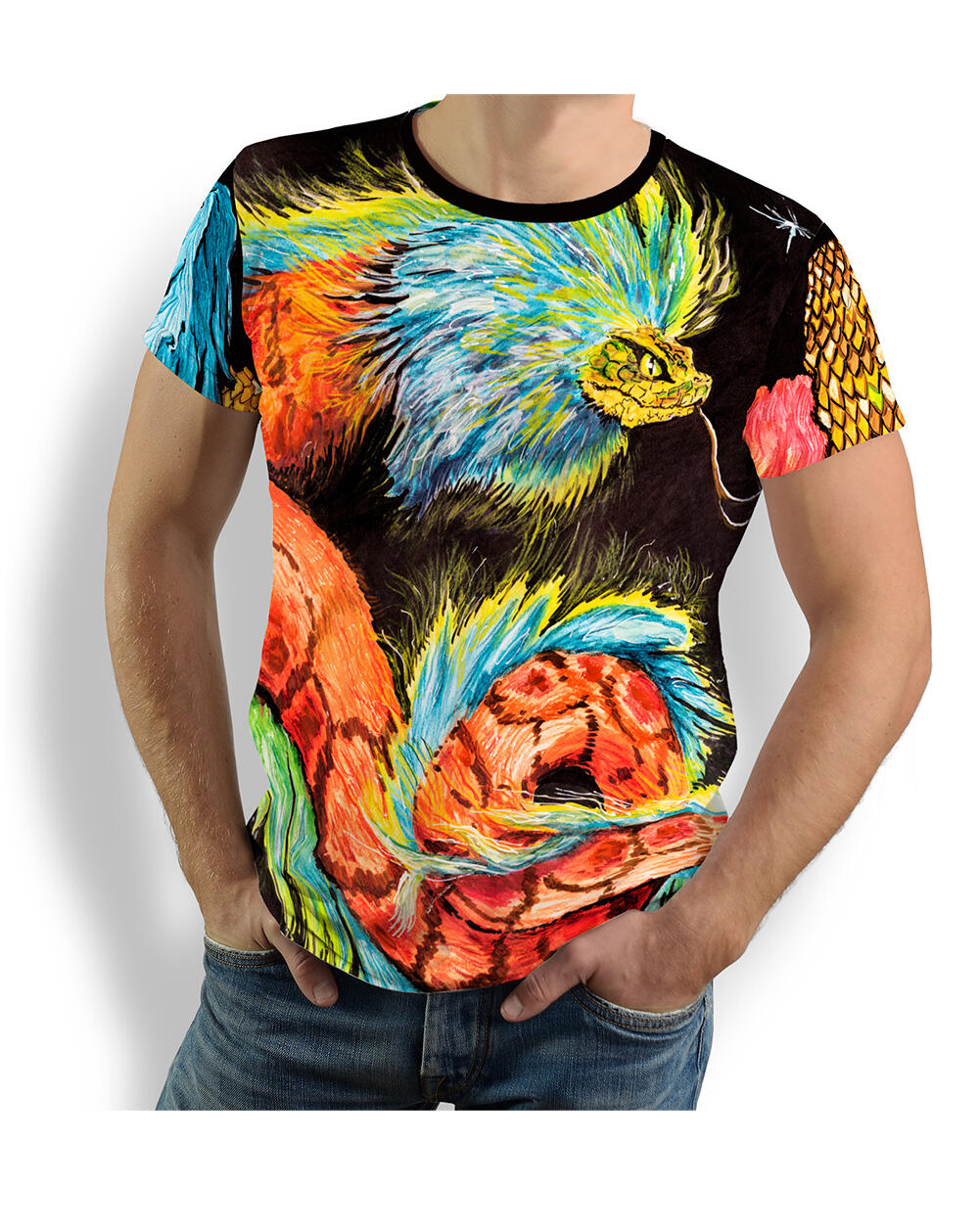 T Shirt Herren QUETZAL von GERMENS artfashion gestaltet vom Karikaturisten Steffen Kraushaar