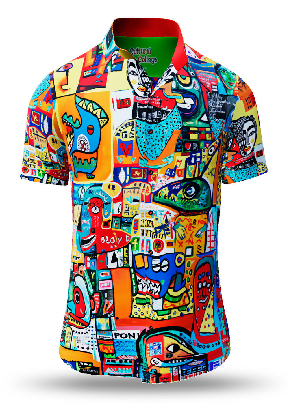 Men's summer shirt CULTURAL COLLAGE by GERMENS 