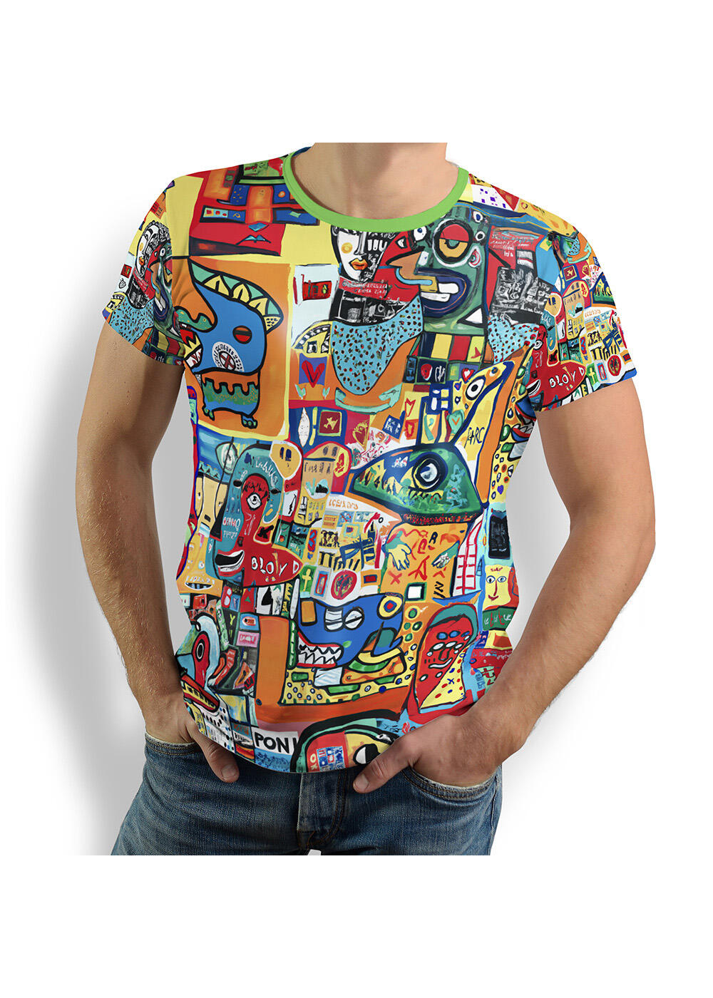 T-shirt for men CULTURAL COLLAGE by GERMENS 