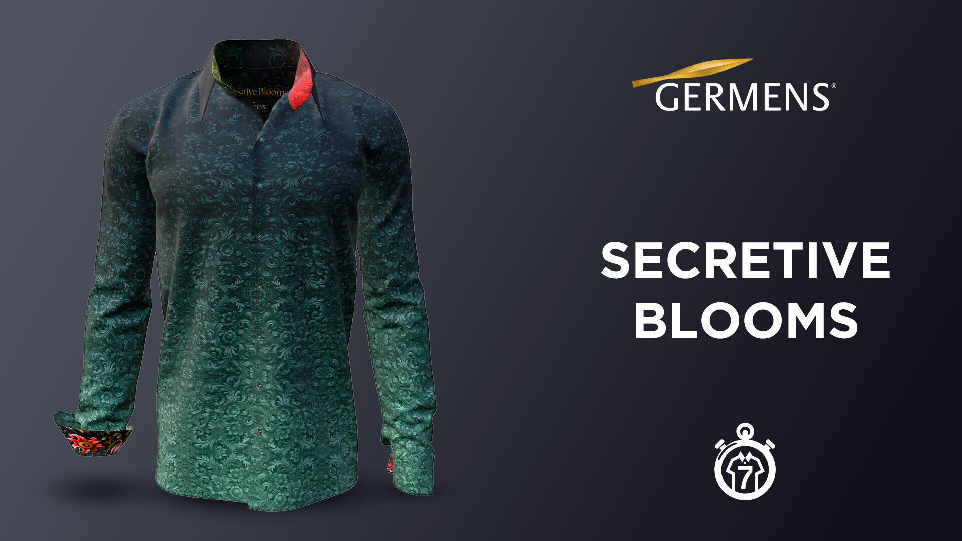 Herrenhemd SECRETIVE BLOOMS von GERMENS aus der Sieben-auf-einen-Klick-Kollektion