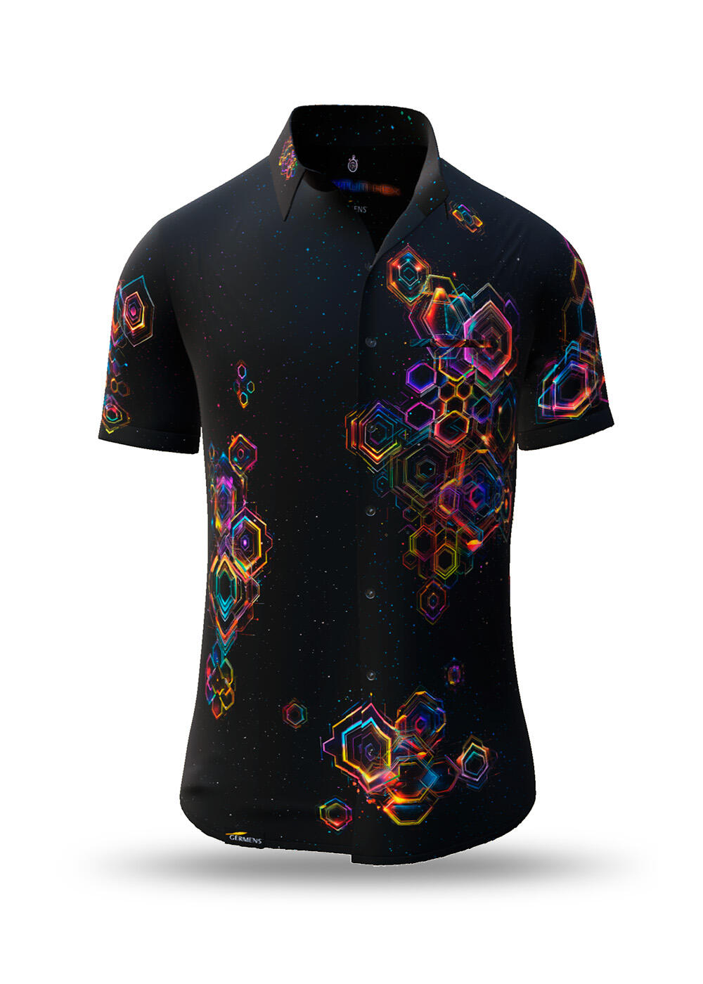 außergewöhnliches Sommerhemd Herren QUANTUM HEX von GERMENS artfashion 