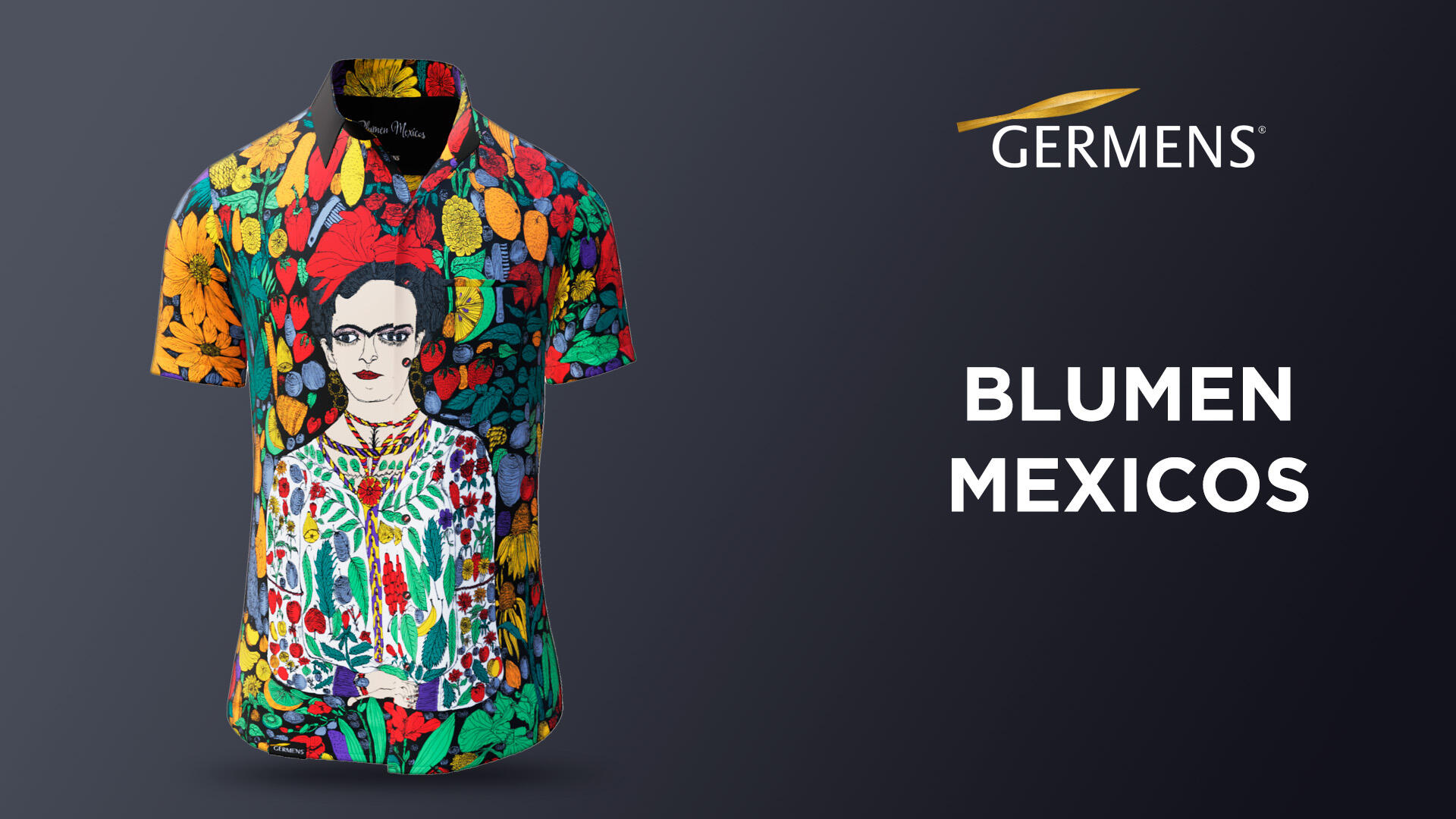 Titelbild zum Video des Kurzamhemdes BLUMEN MEXICOS von GERMENS artfashion