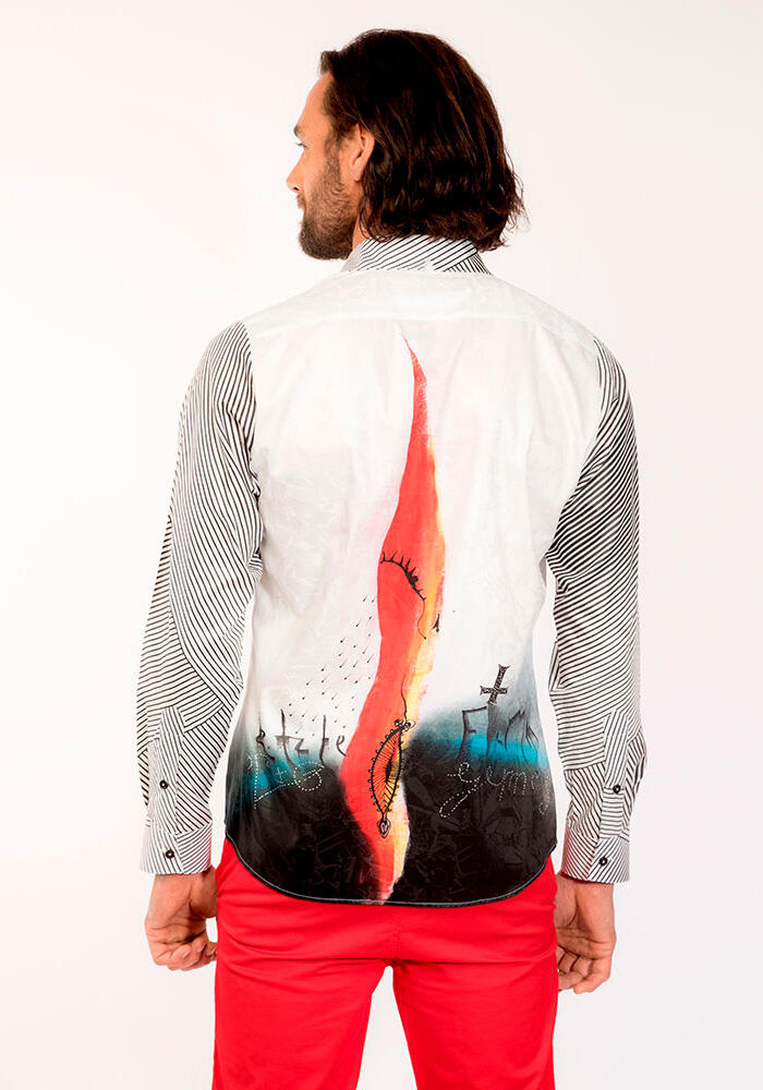 colorful shirt men long sleeve HERZBLUT by GERMENS artfashion