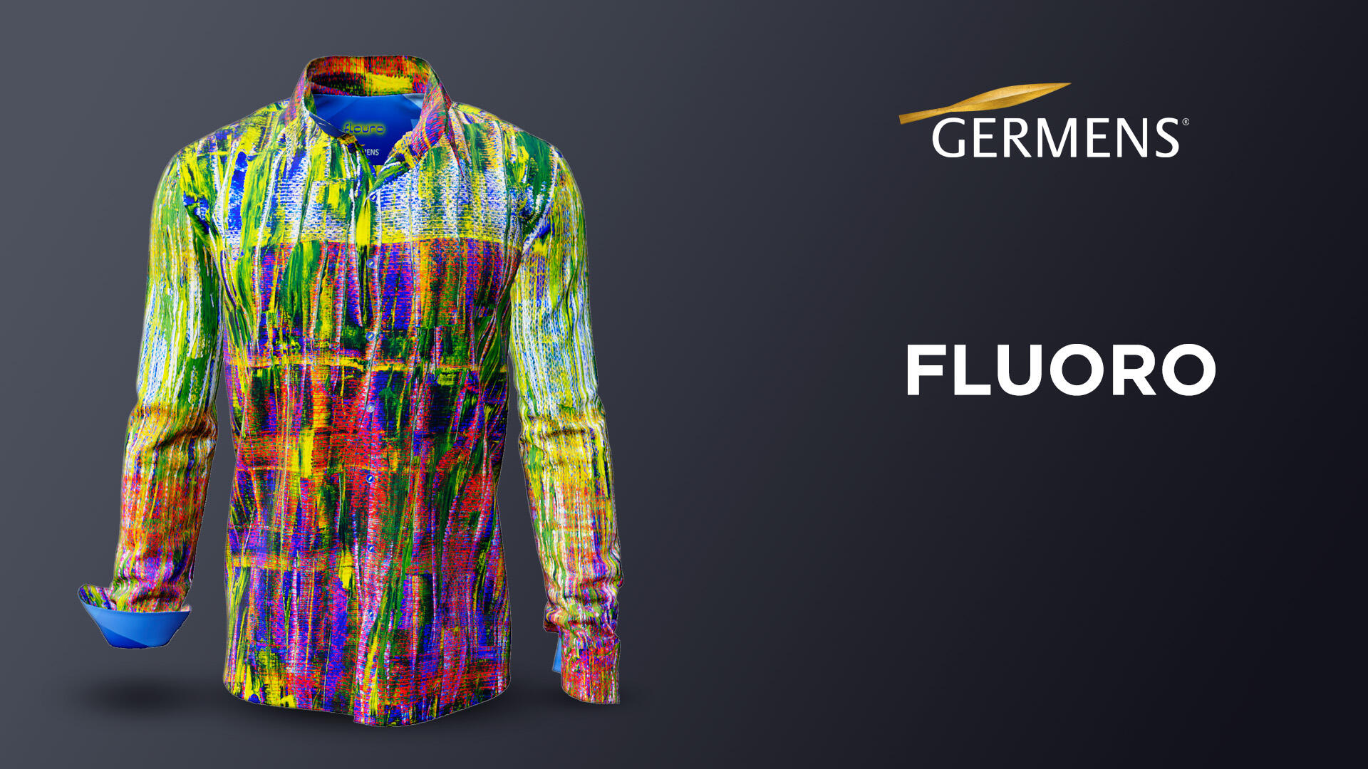 colorful shirt men long sleeve FLUORO by GERMENS artfashion