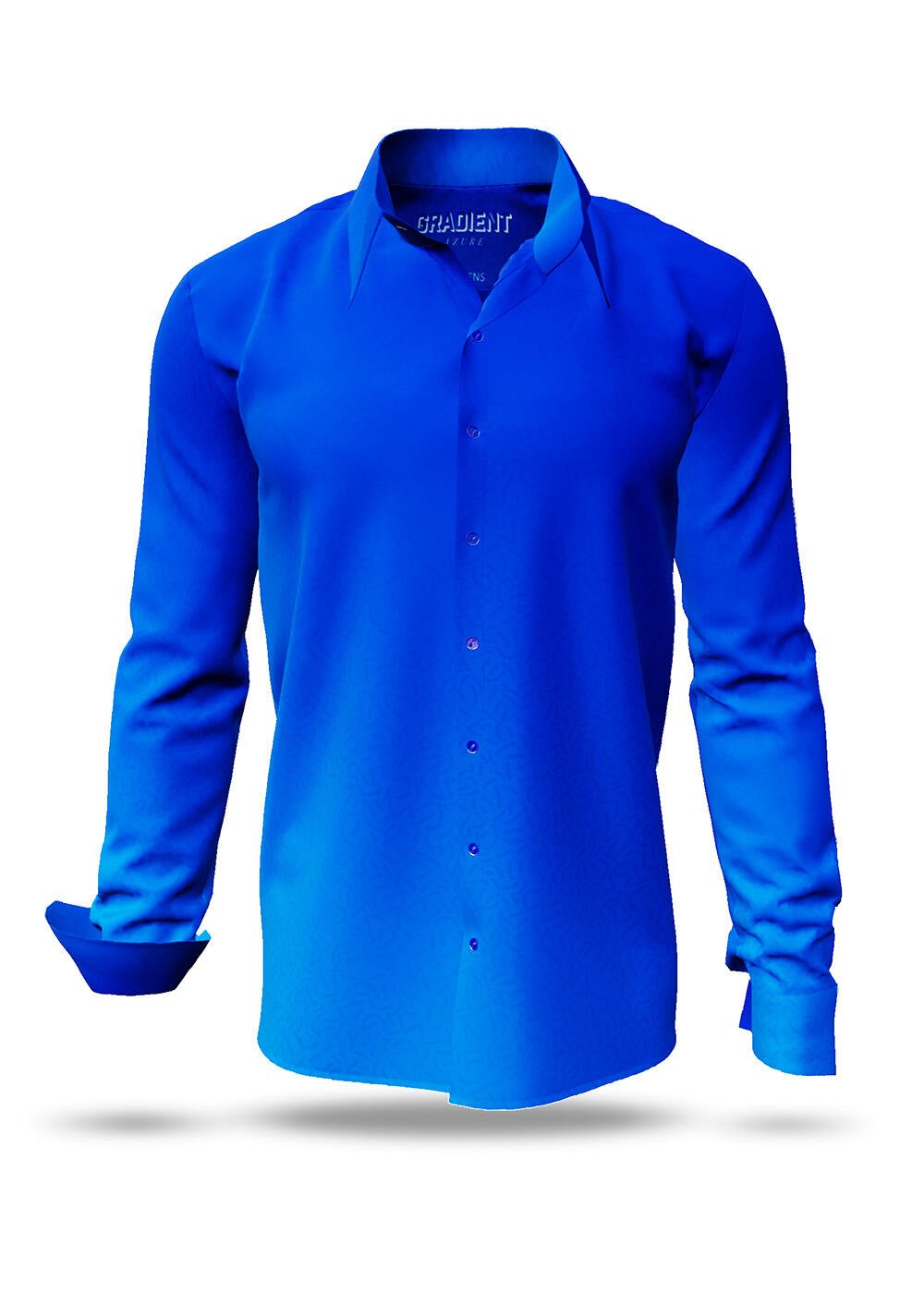 blaues Hemd Herren Langarm GRADIENT AZURE von GERMENS artfashion