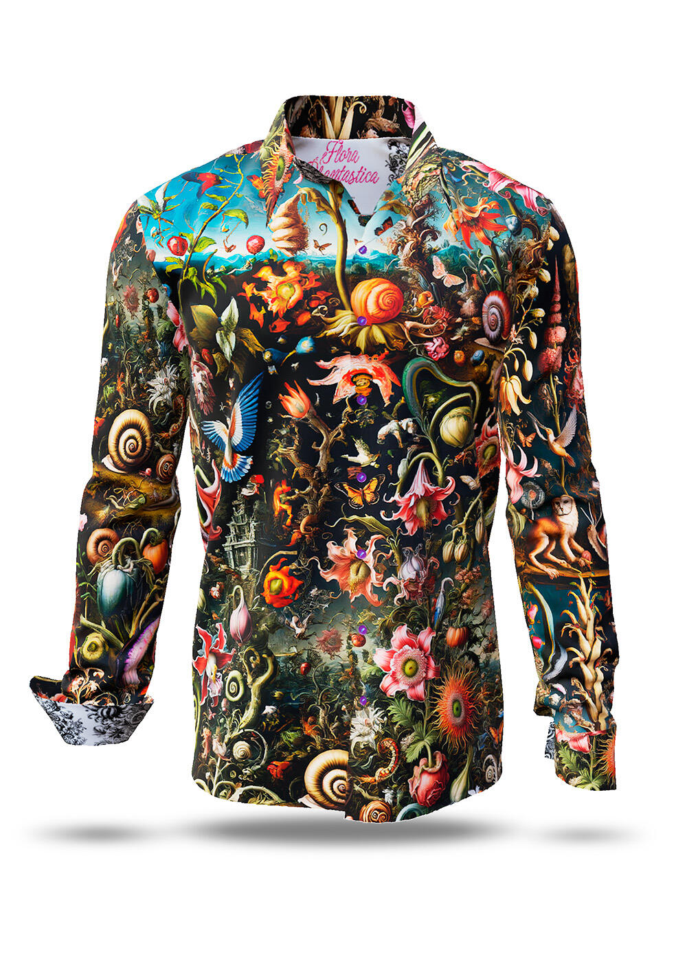 Men's long sleeve shirt FLORA PHANTASTICA by GERMENS artfashion