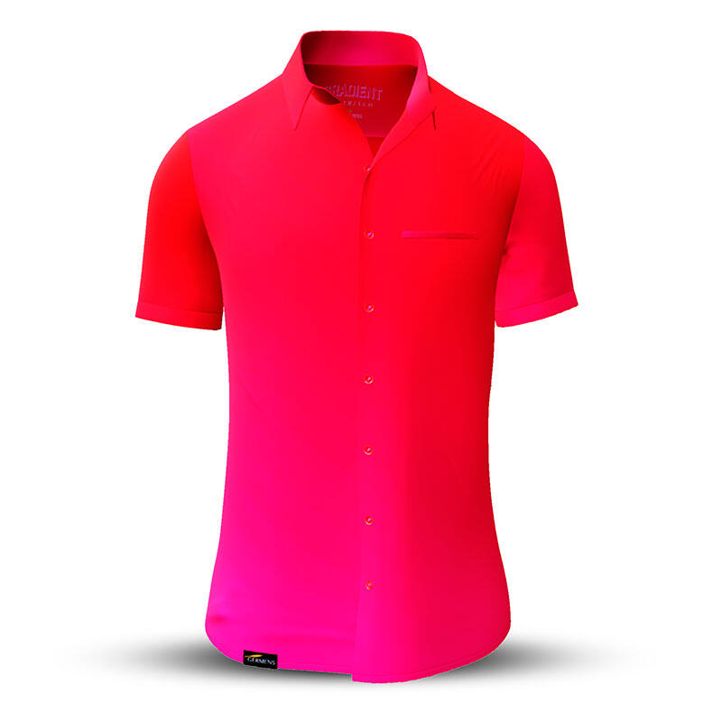 Button up shirt for summer GRADIENT FLAMINGO - GERMENS