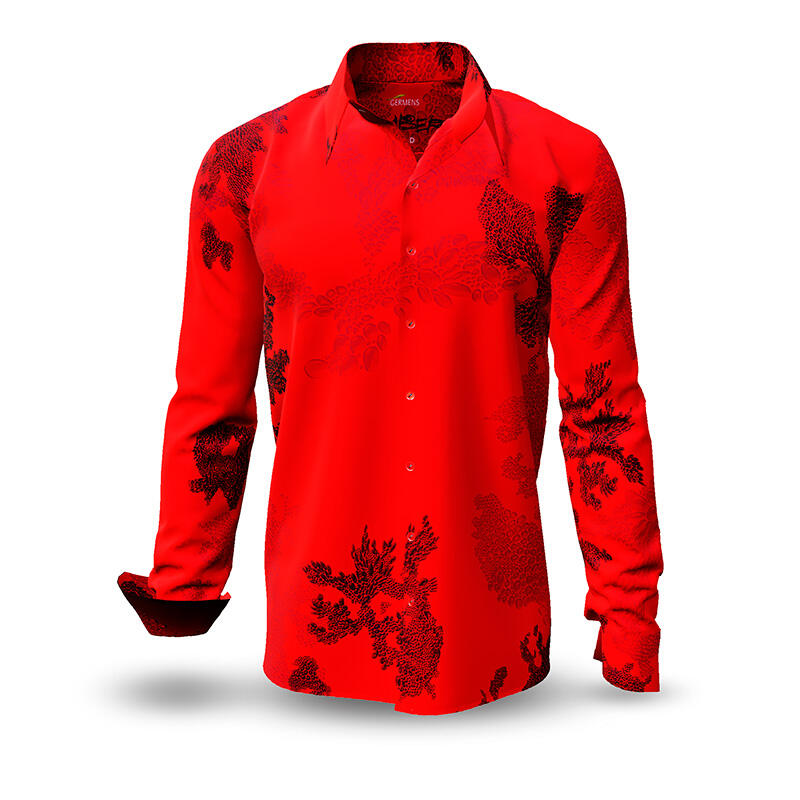 Button Up Shirt EMBER RED from GERMENS