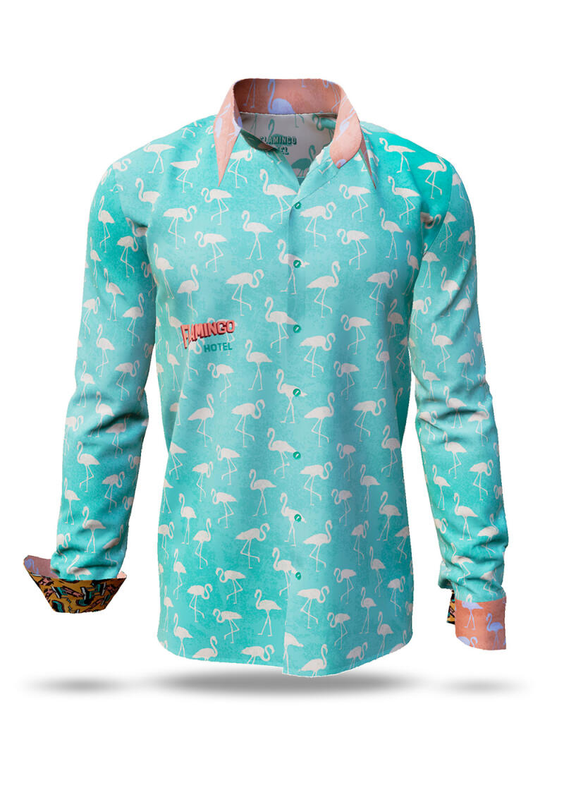 Discover Button Up Shirt FLAMINGO HOTEL 2 - 100 % cotton