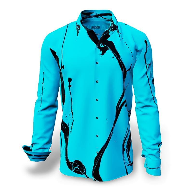 Discover Button Up Shirt LEBENSADER AQUAMARIN - 100 % co