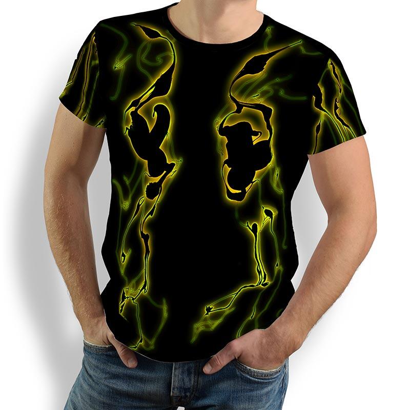 extravagantes schwarzes T Shirt Herren TERRA GREEN von GERMENS artfashion aus 100 % Baumwolle