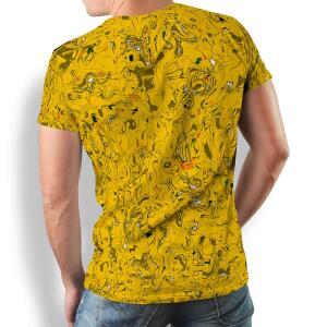 GRAVUR YELLOW - Herren TShirt Rundhals - 100 % Baumwolle...