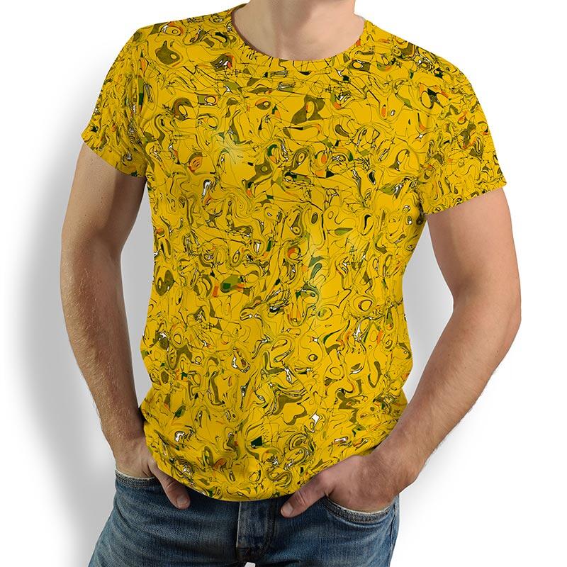 GRAVUR YELLOW - Herren TShirt Rundhals - 100 % Baumwolle - GERMENS