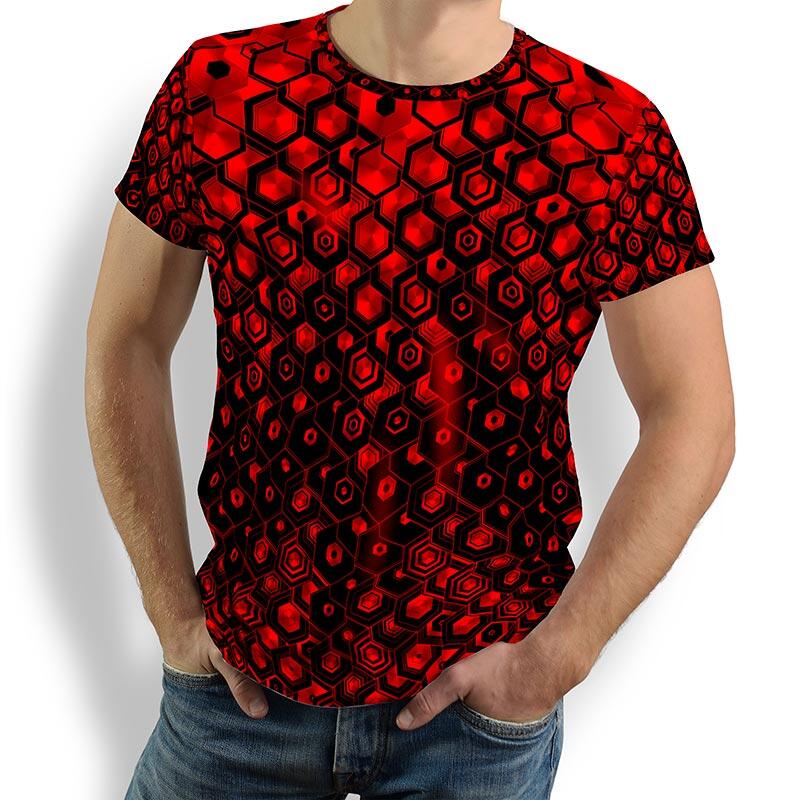 T Shirt Herren HEXAGON ZINNOBER von GERMENS