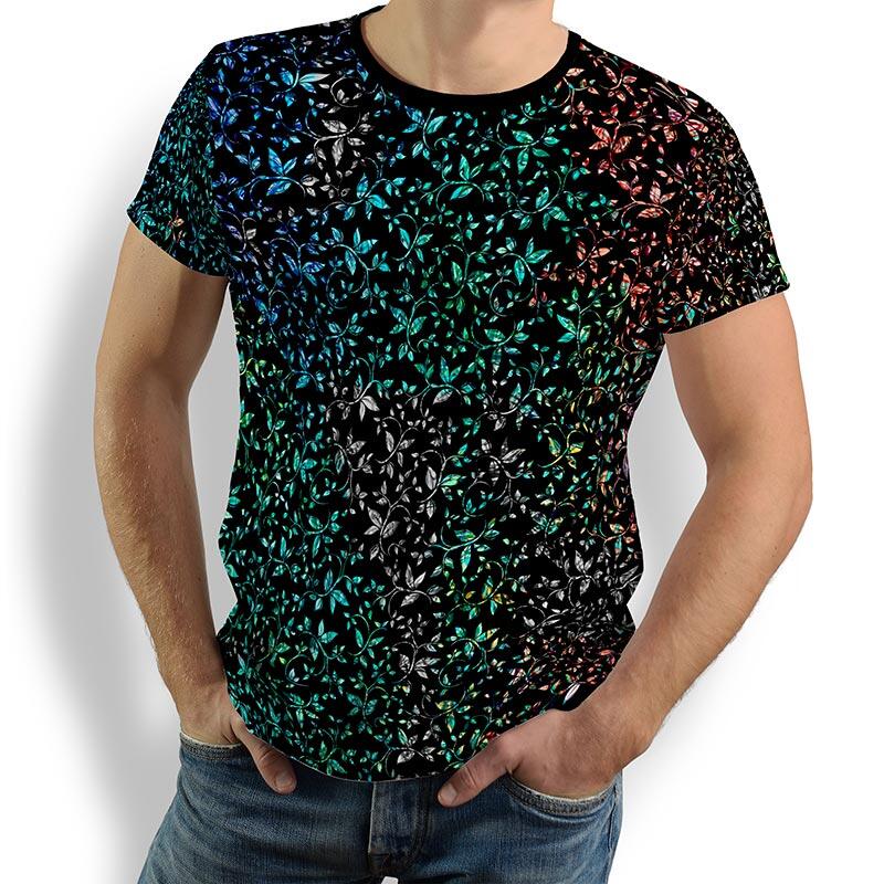 T Shirt Herren FLOREL NOIR von GERMENS