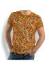 brown mens T-shirt round neck MIROUGE FALL - 100 % cotton - GERMENS artfashion - 8 sizes from XS to 5XL