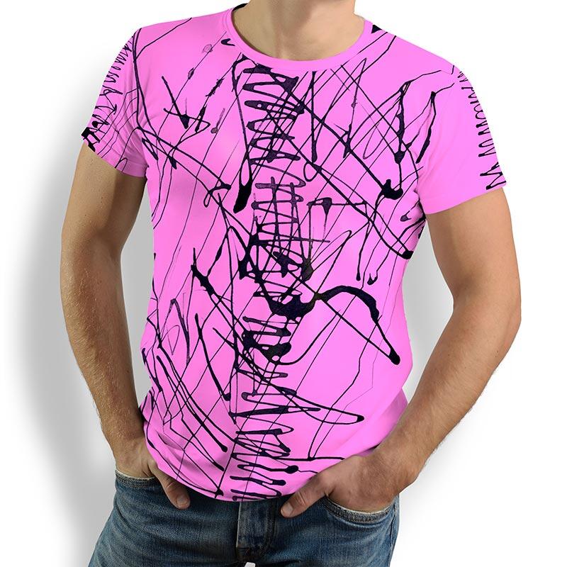 DENADA PINK - Mens T-shirt round neck 100% co GERMENS