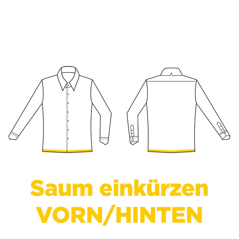 Saum einkürzen VORN + HINTEN