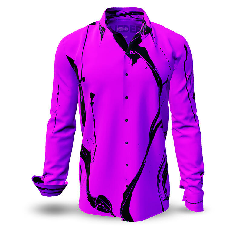 LEBENSADER FLIEDER - Lilac black shirt - GERMENS