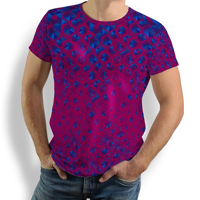 T Shirt Herren HEXAGON AMETHYST von GERMENS