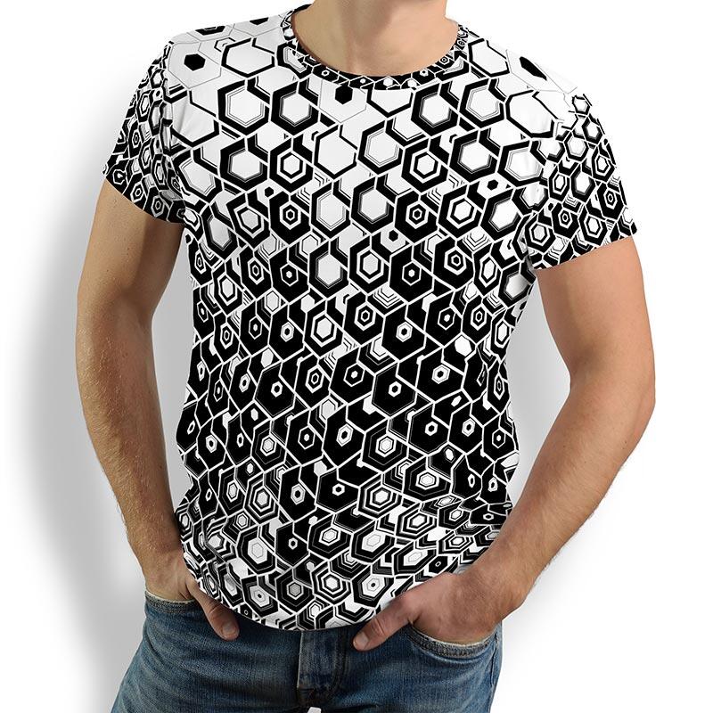 T Shirt Herren HEXAGON ONYX von GERMENS