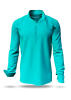 Discover Button Up Shirt GRADIENT AQUA - 100 % cotton