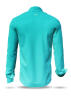 Discover Button Up Shirt GRADIENT AQUA - 100 % cotton