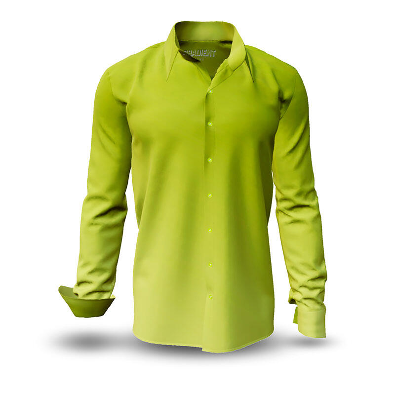 Entdecke bunte Hemden Herren GRADIENT LIME - 100 % BW