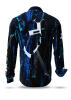 NIGHT NOMAD - Black blue white shirt - GERMENS artfashion - Special long sleeve shirt in small limitation - Made in Germany